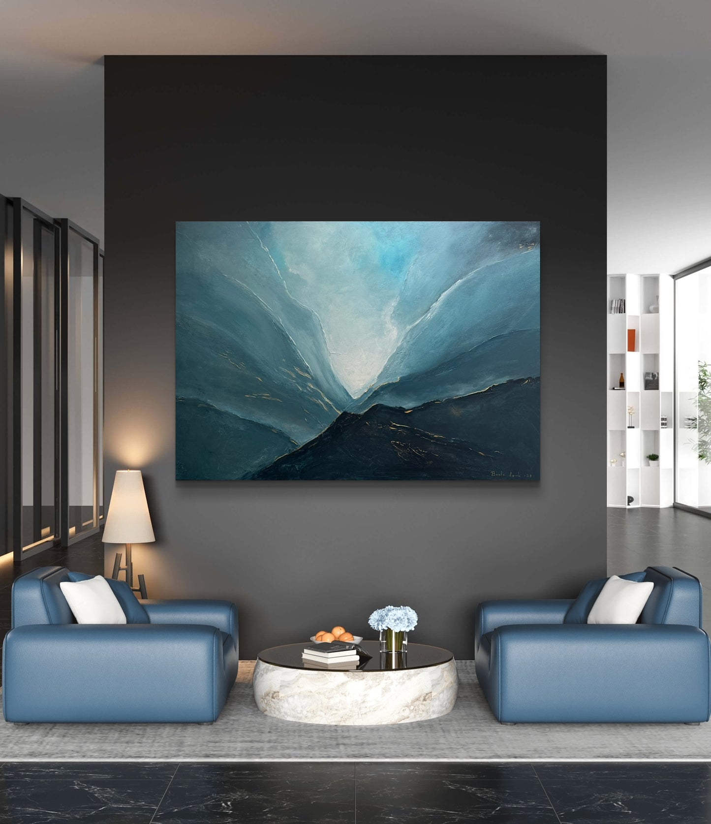 "Bortenfor blåne" 70x100 cm