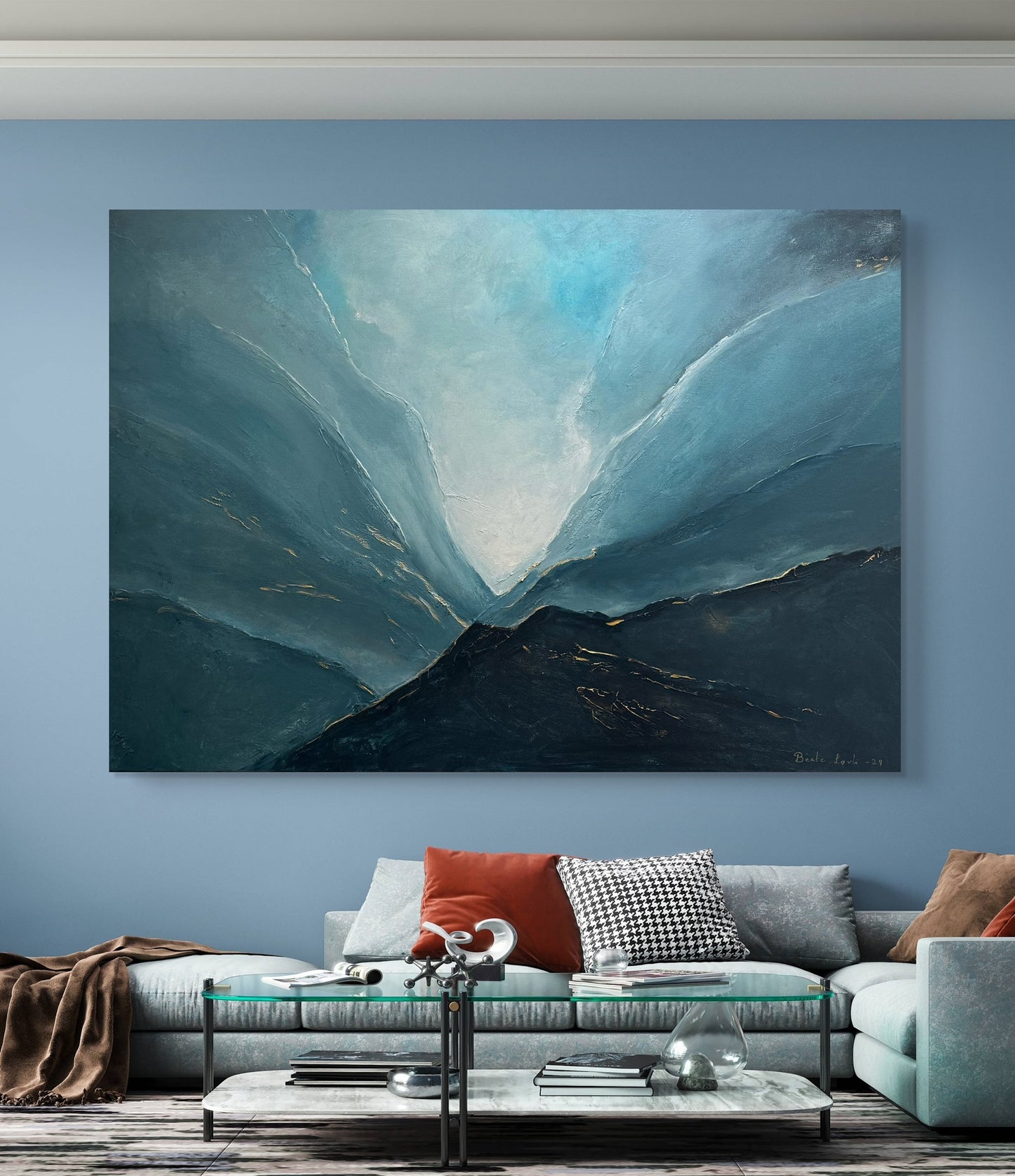 "Bortenfor blåne" 70x100 cm