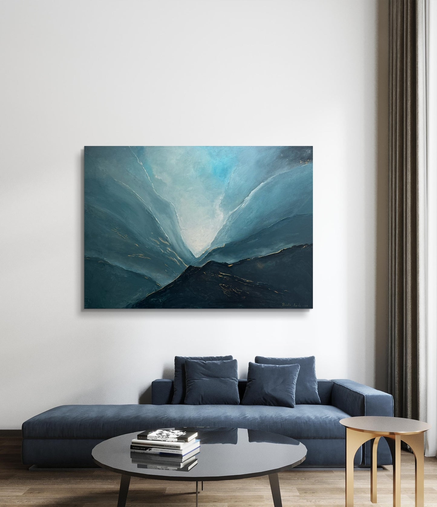 "Bortenfor blåne" 70x100 cm
