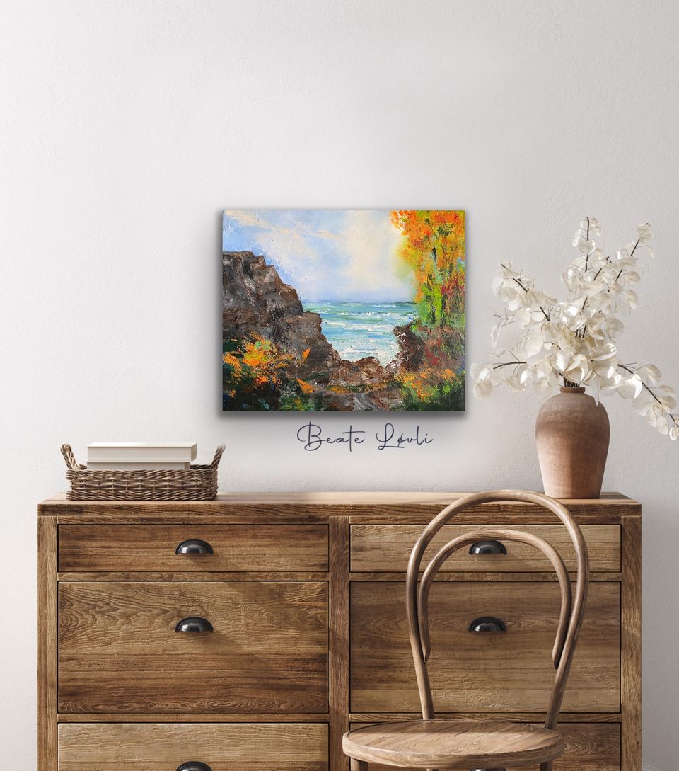 "Fjordgløtt" 38x46 cm