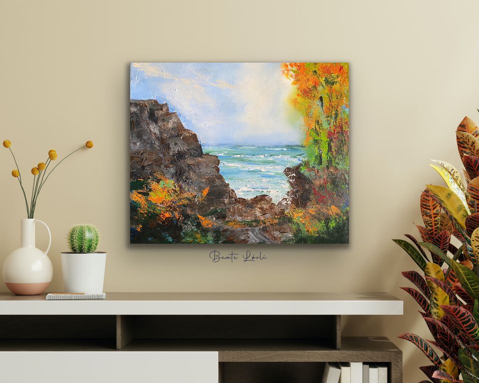 "Fjordgløtt" 38x46 cm