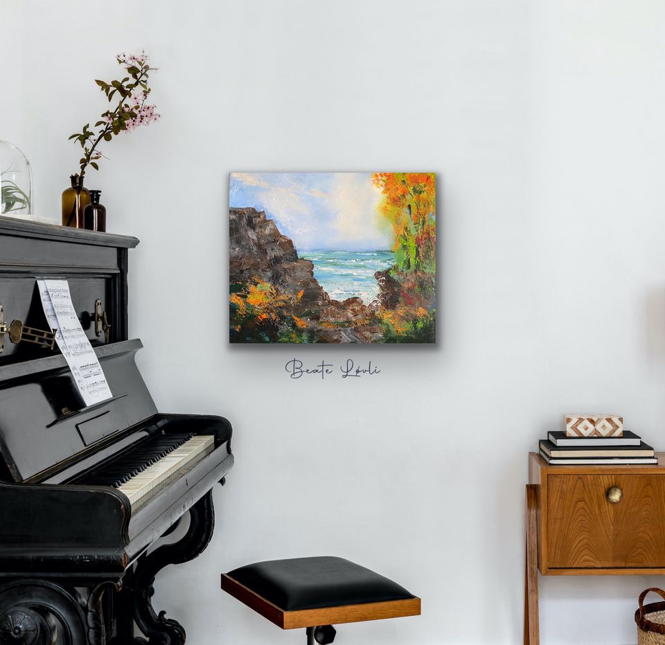 "Fjordgløtt" 38x46 cm