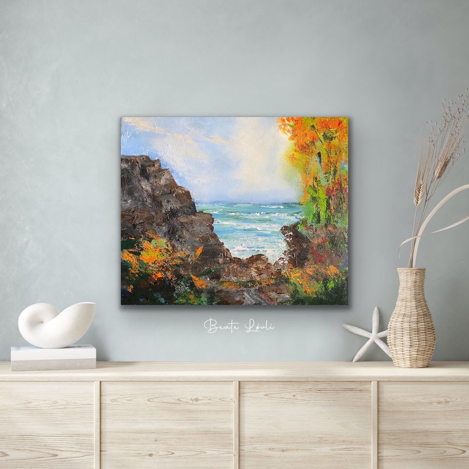 "Fjordgløtt" 38x46 cm