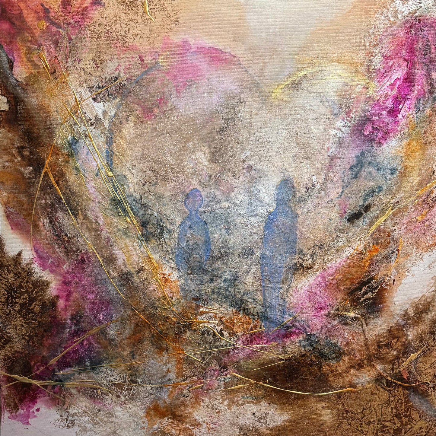 "Gilded oasis" 70x70 cm