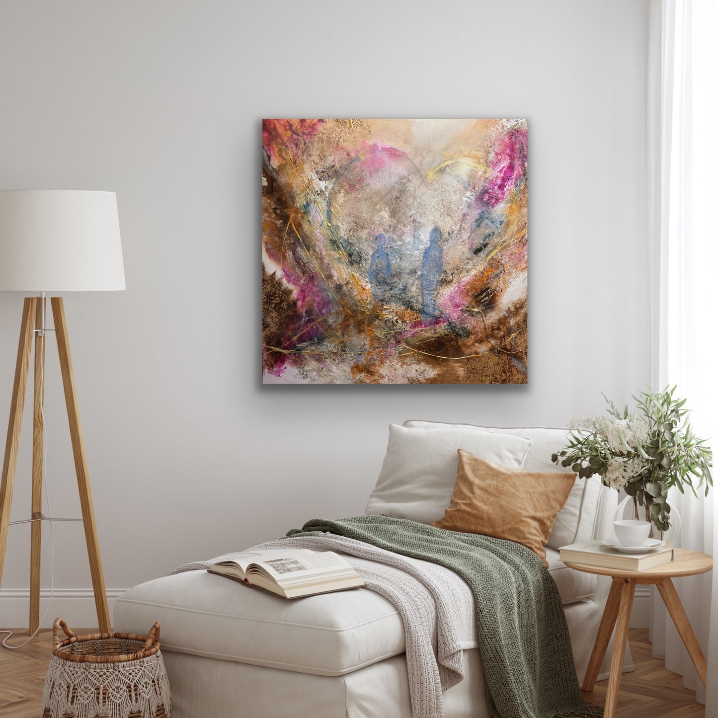 "Gilded oasis" 70x70 cm