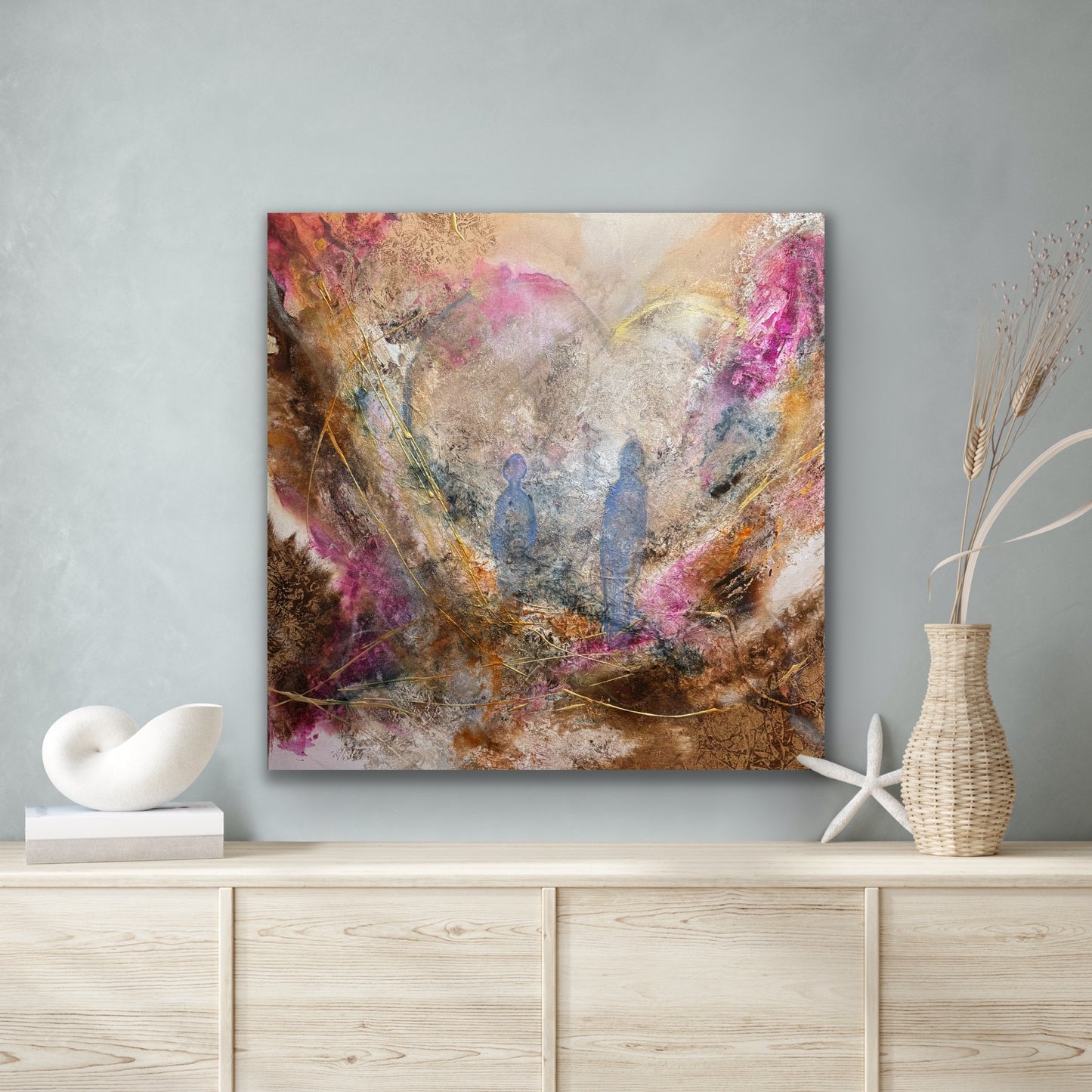 "Gilded oasis" 70x70 cm