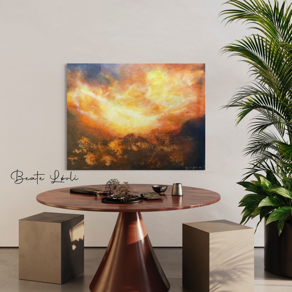 "Når lyset seirer over mørket" 54x70 cm