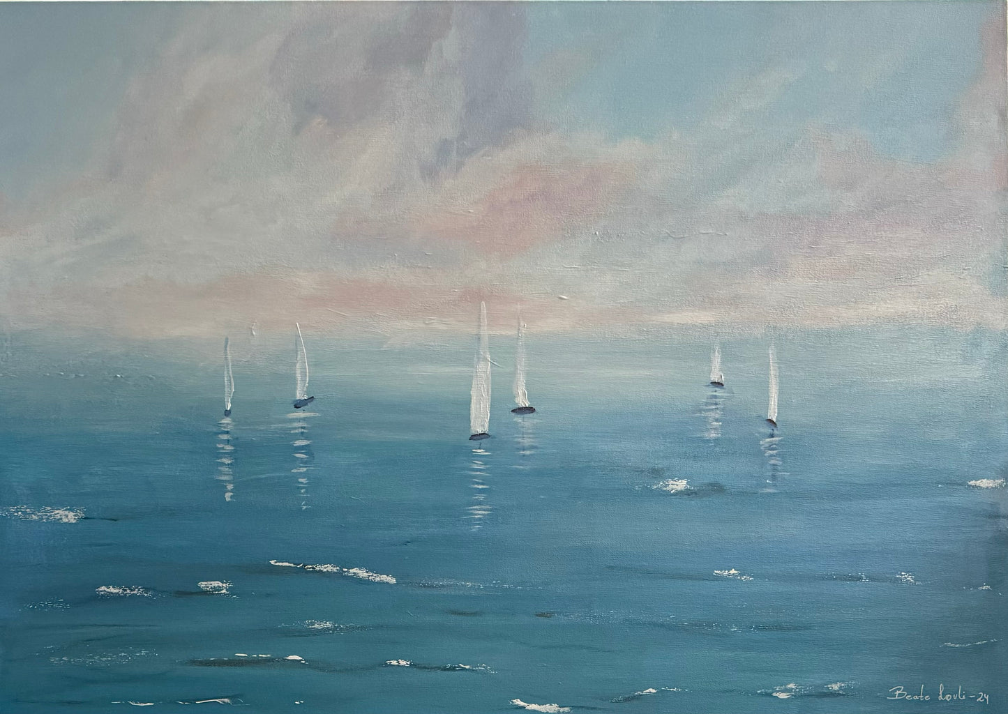 "Stille seilas" 70x100 cm