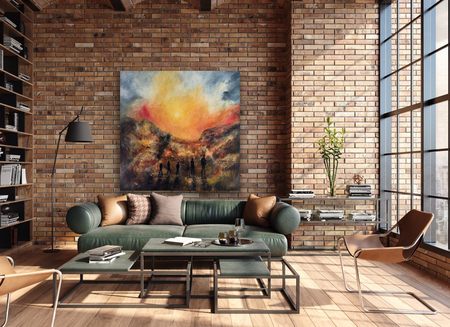 "Sungazing" 100x100 cm