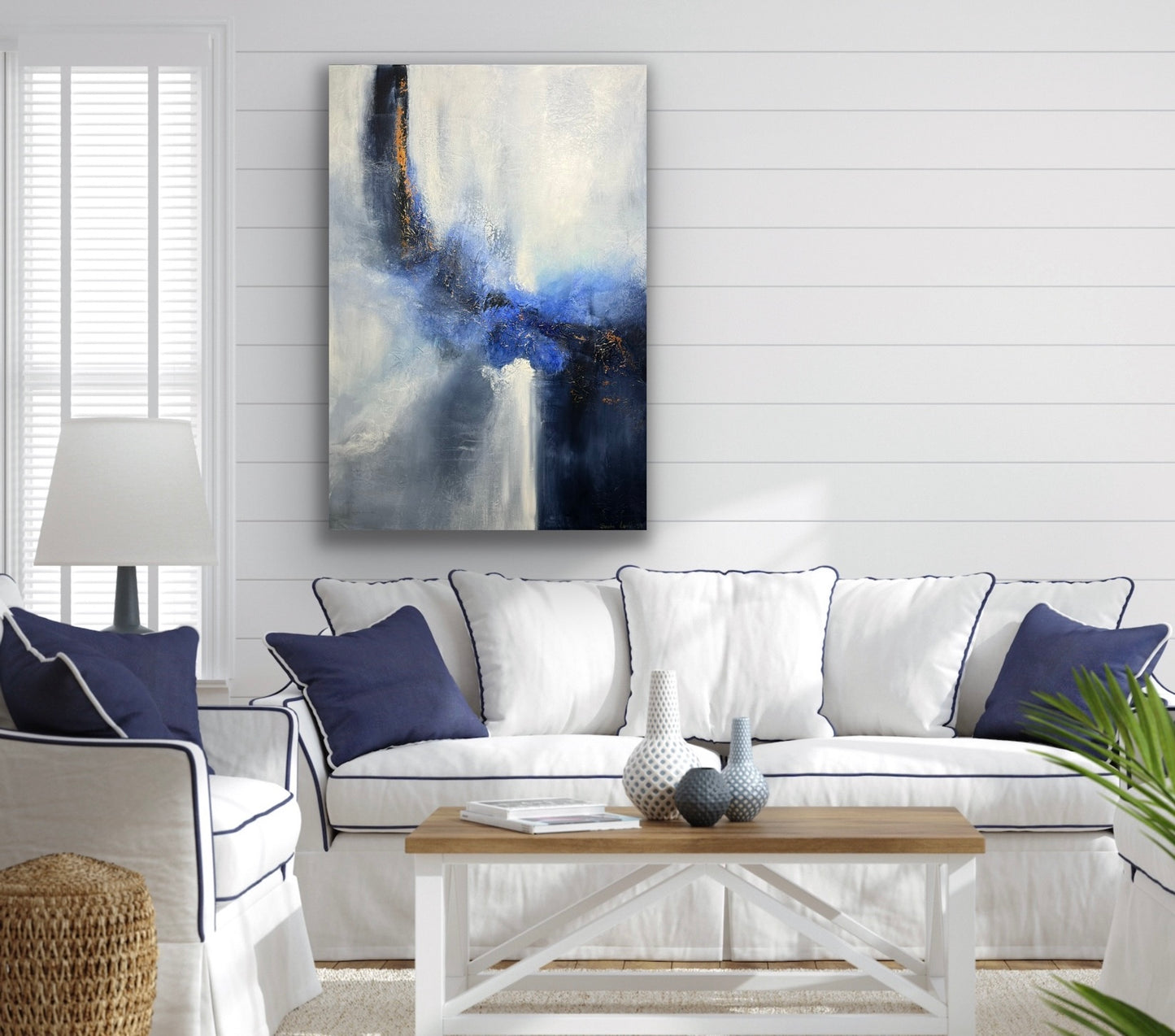"Inn i det blå" 100x70 cm