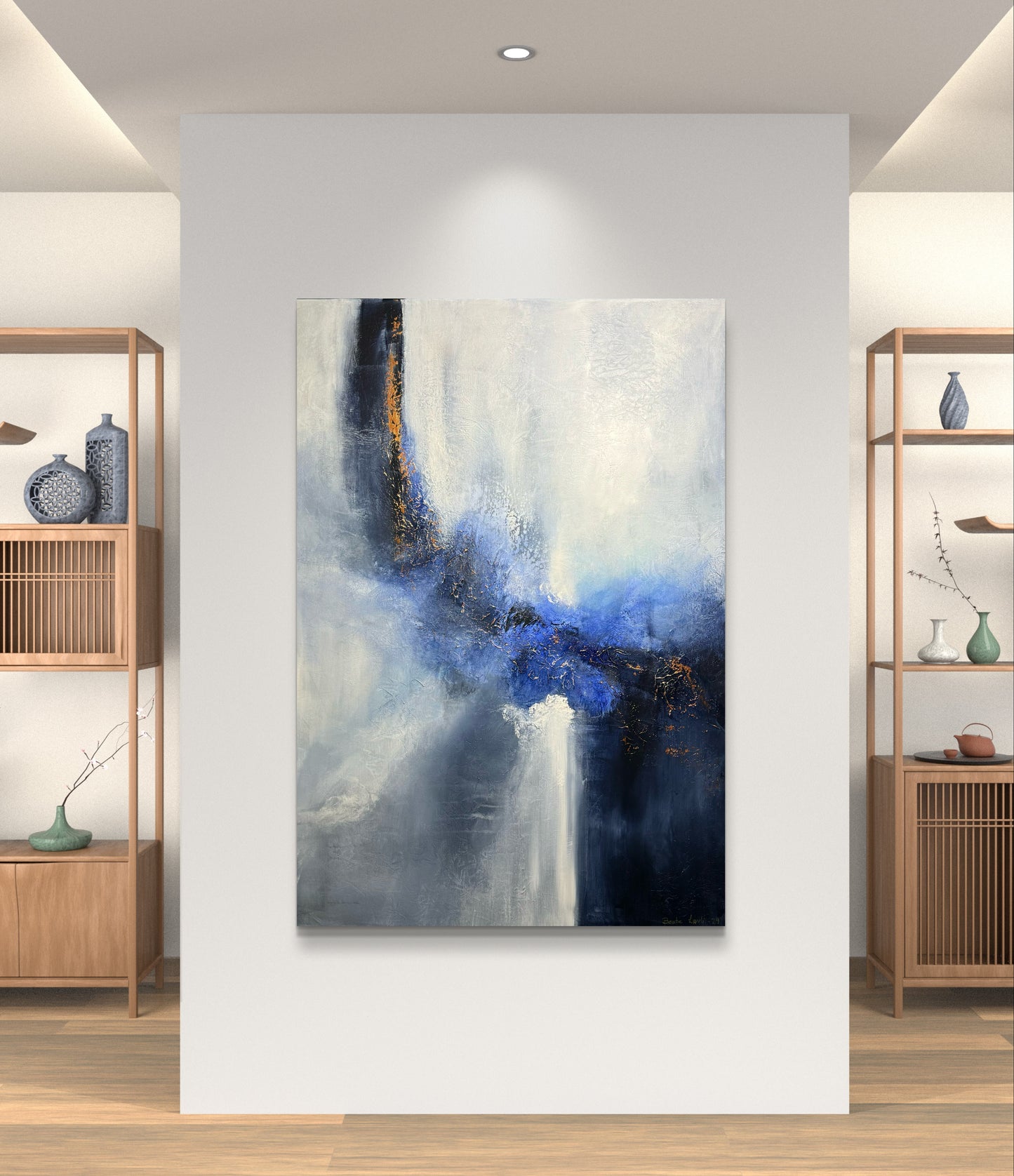 "Inn i det blå" 100x70 cm