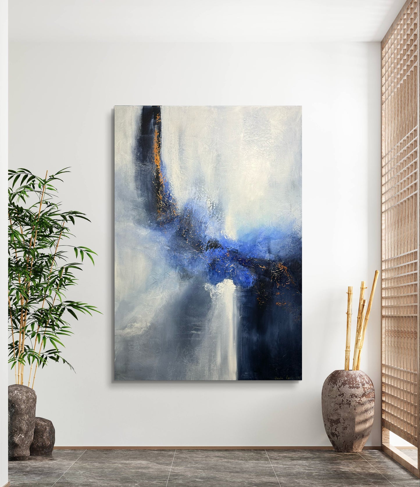 "Inn i det blå" 100x70 cm