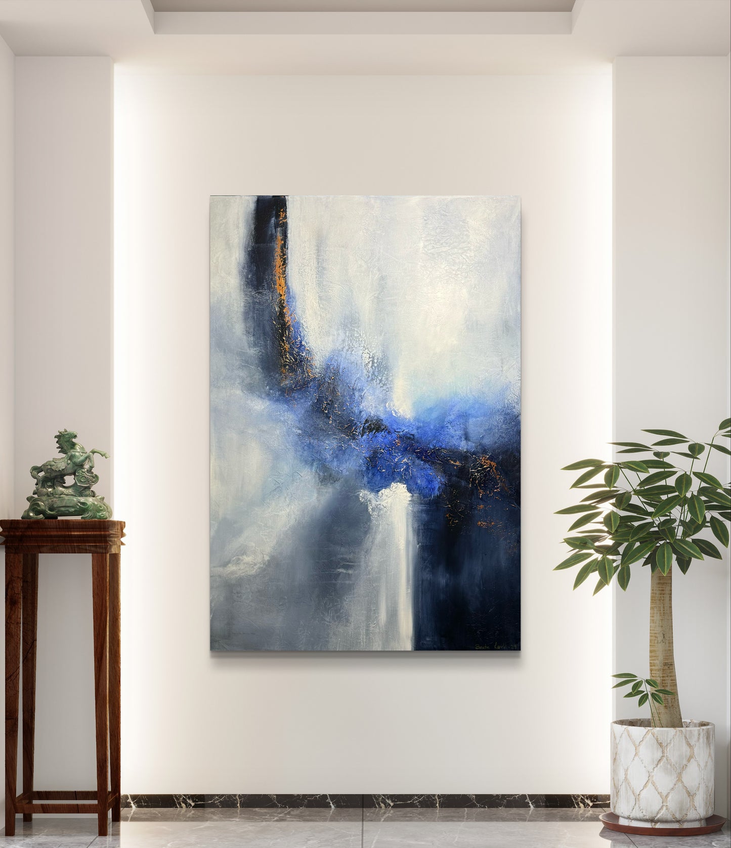 "Inn i det blå" 100x70 cm
