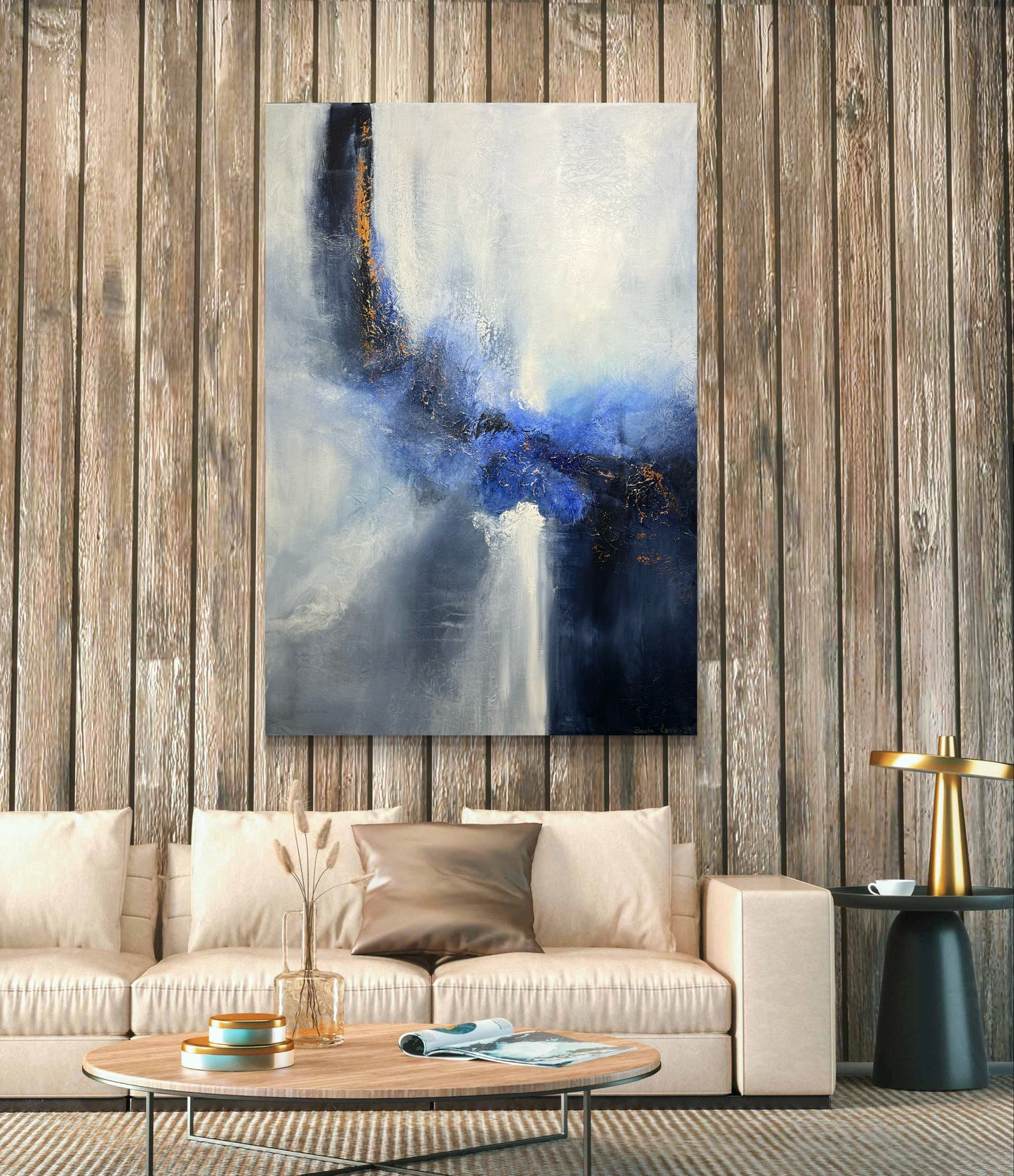 "Inn i det blå" 100x70 cm
