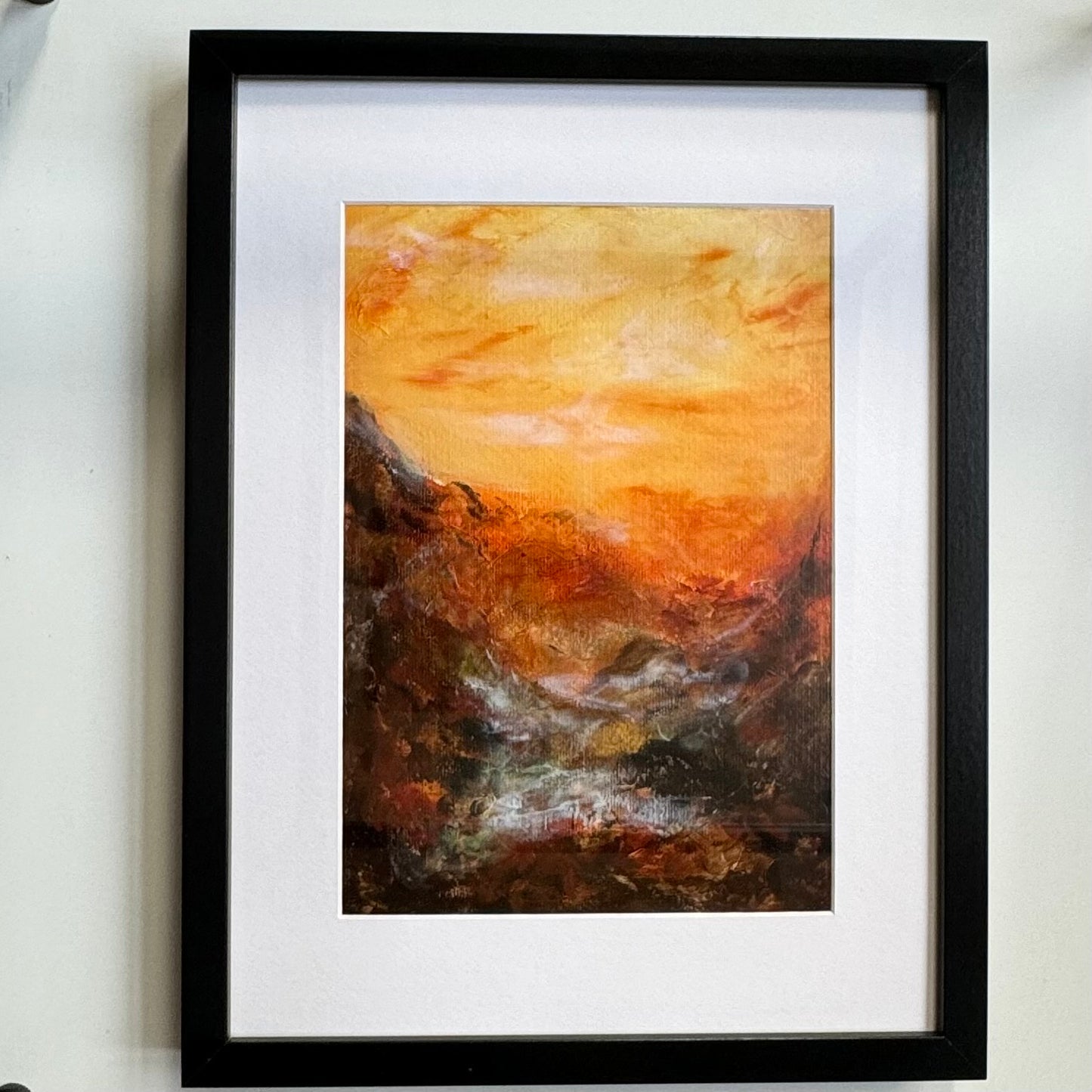"Warm Day" innrammet med passepartout