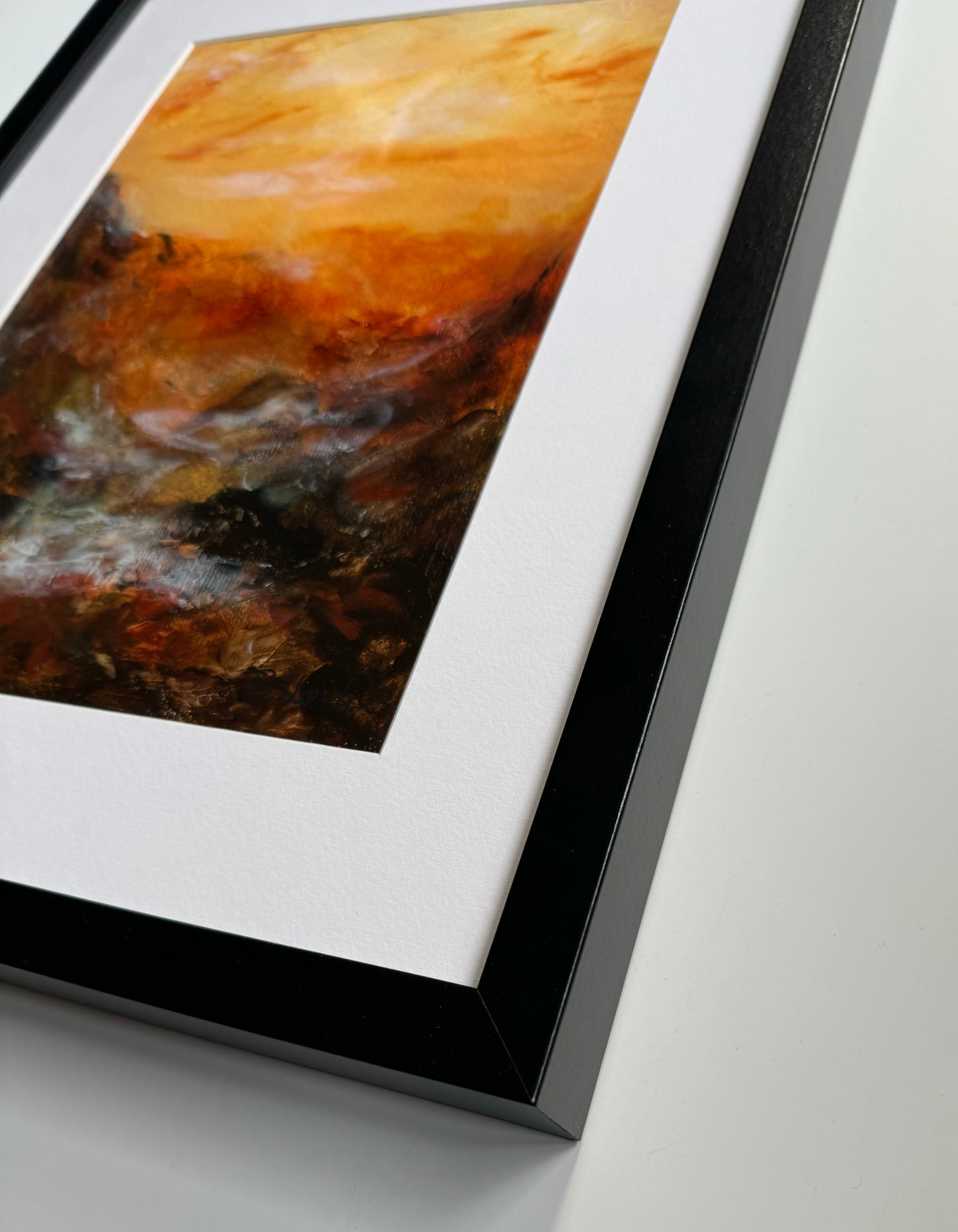 "Warm Day" innrammet med passepartout