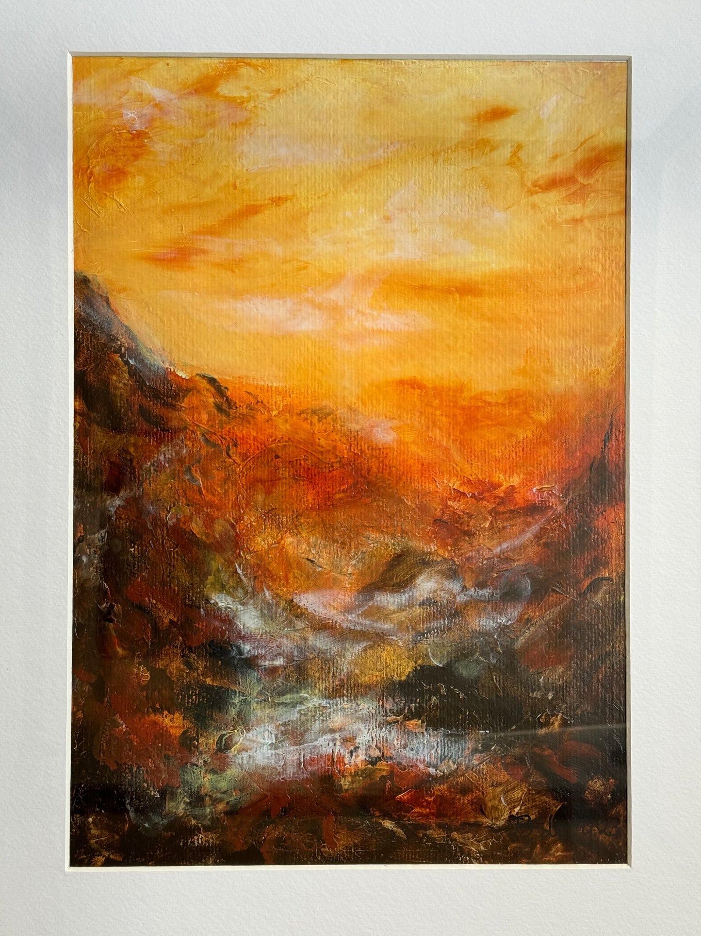 "Warm Day" innrammet med passepartout