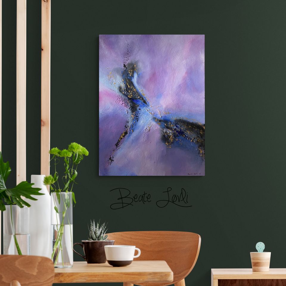 "Abstrakt akrylmaleri #16" 80x60 cm