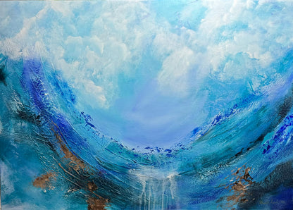"Blå sikt" 70x100 cm