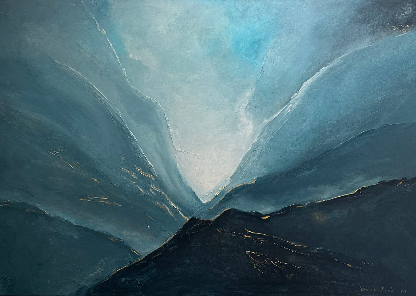 "Bortenfor blåne" 70x100 cm