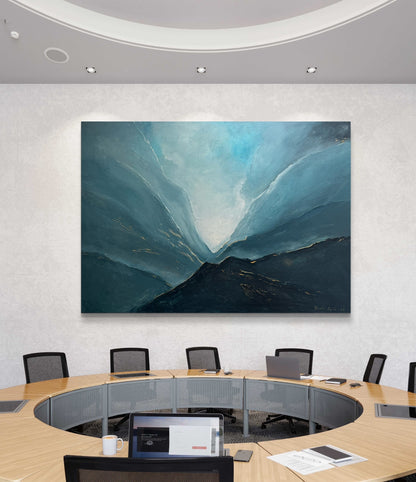 "Bortenfor blåne" 70x100 cm