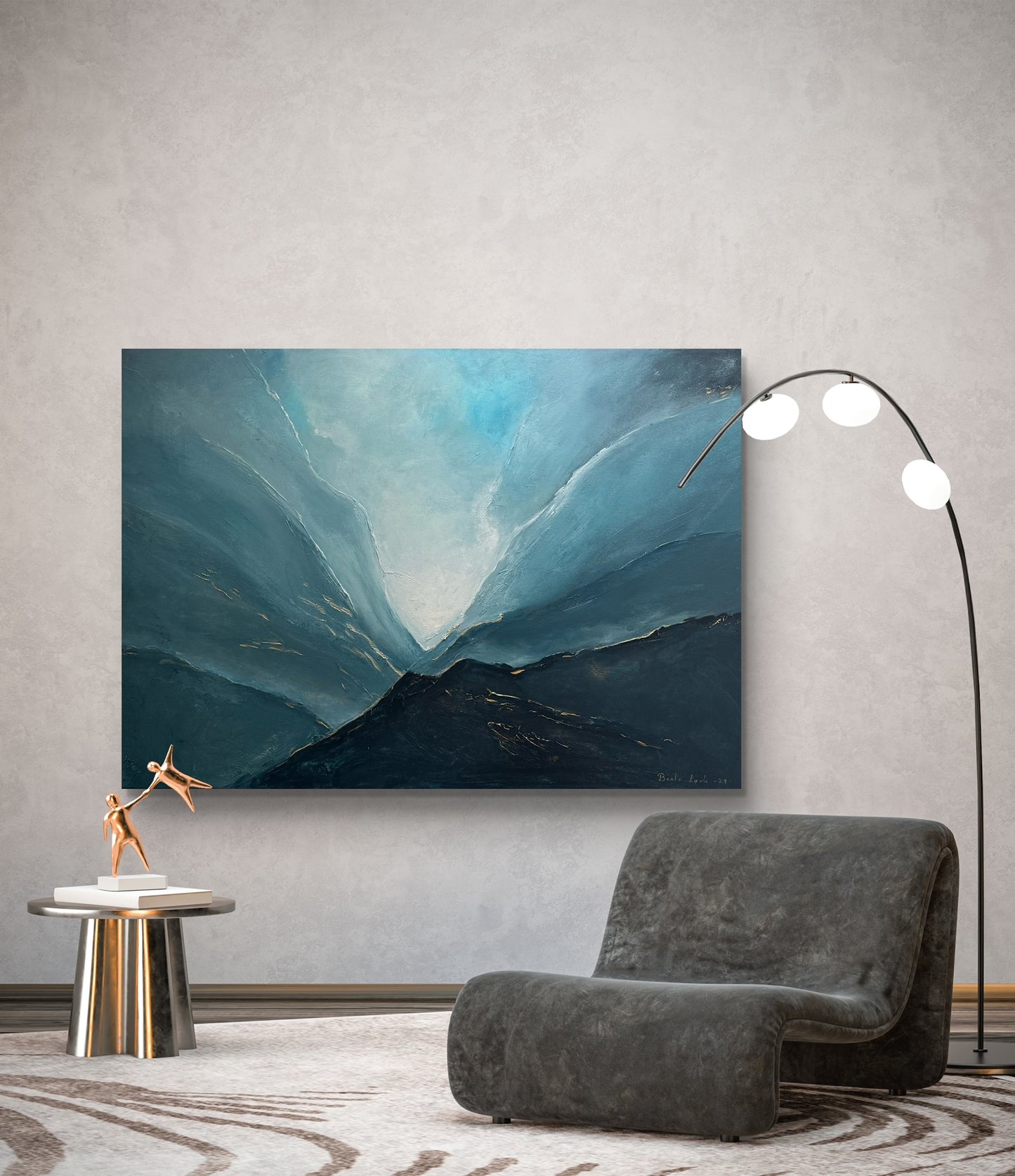 "Bortenfor blåne" 70x100 cm