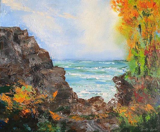"Fjordgløtt" 38x46 cm