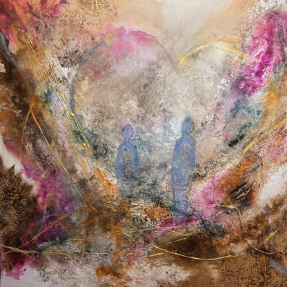 "Gilded oasis" 70x70 cm