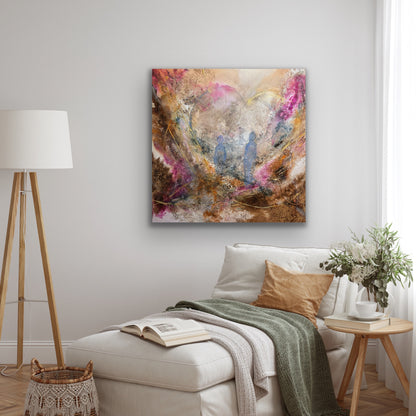 "Gilded oasis" 70x70 cm