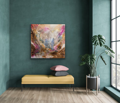 "Gilded oasis" 70x70 cm