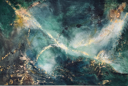 "Grønt Abstrakt" 80x120 cm