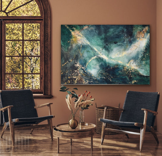 "Grønt Abstrakt" 80x120 cm