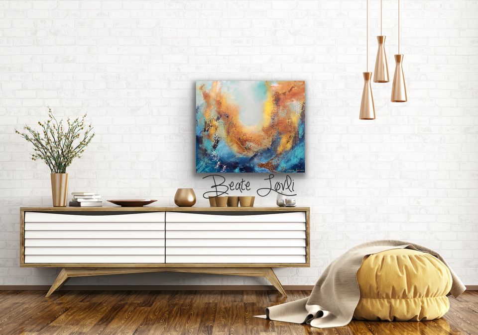 "Gyldent spill" 60x50 cm