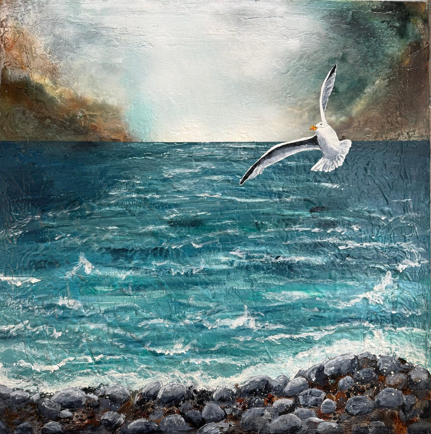 "Måkesvev" 70x70 cm