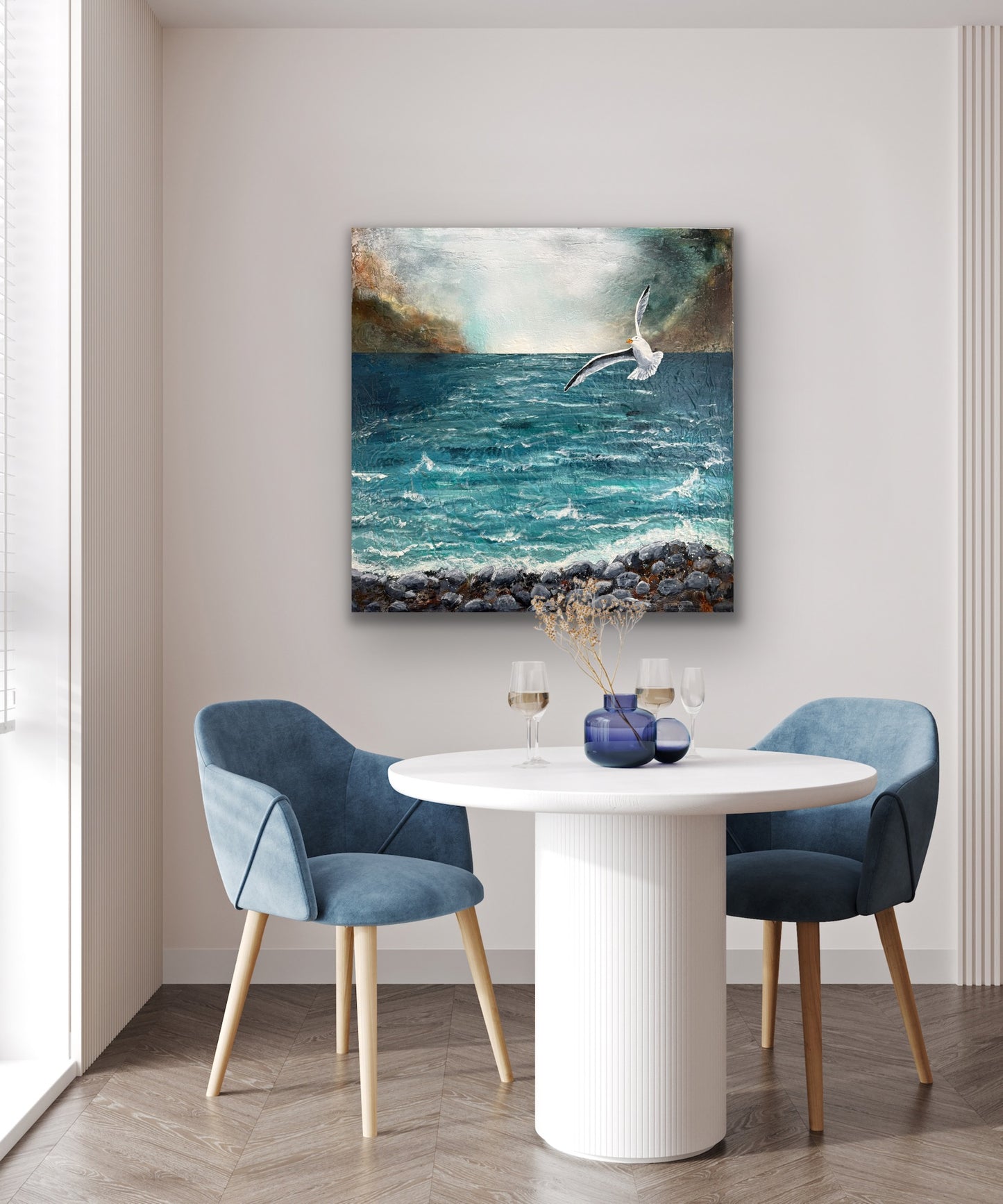 "Måkesvev" 70x70 cm