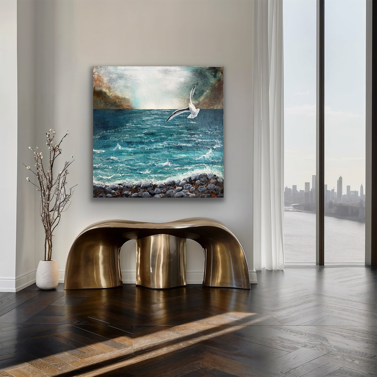 "Måkesvev" 70x70 cm