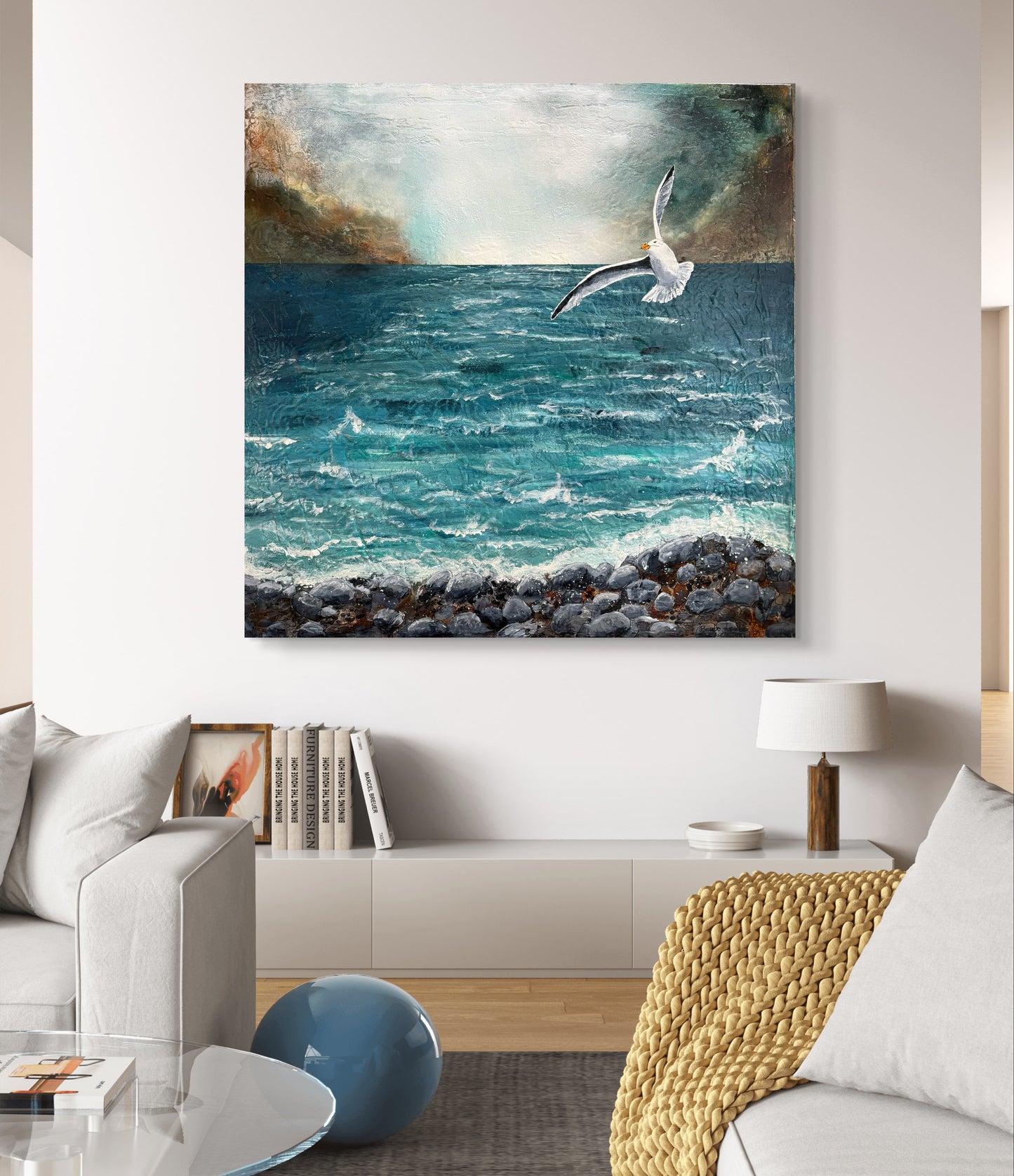 "Måkesvev" 70x70 cm