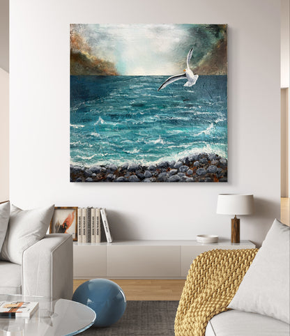 "Måkesvev" 70x70 cm