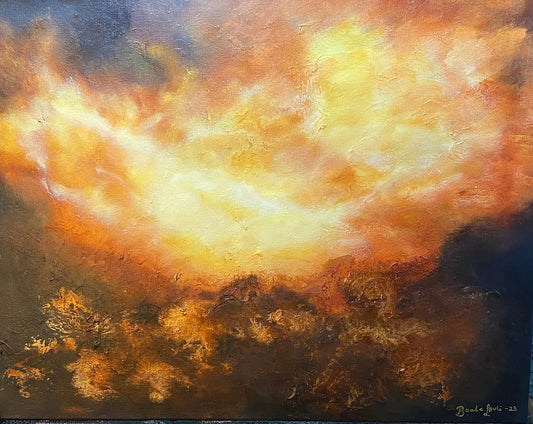 "Når lyset seirer over mørket" 54x70 cm