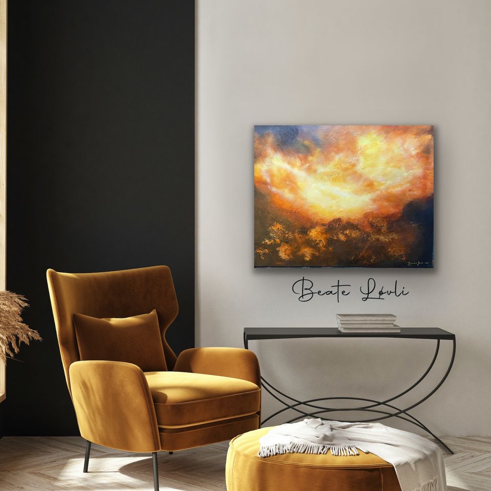 "Når lyset seirer over mørket" 54x70 cm