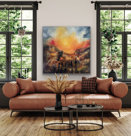"Sungazing" 100x100 cm