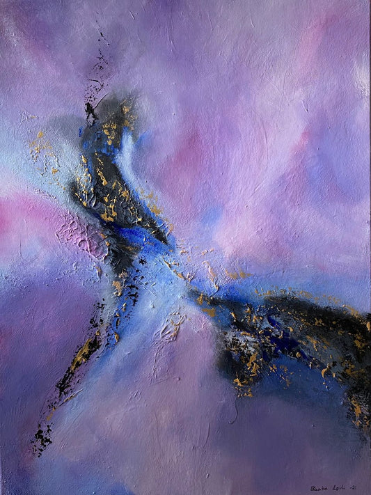 "Abstrakt akrylmaleri #16" 80x60 cm
