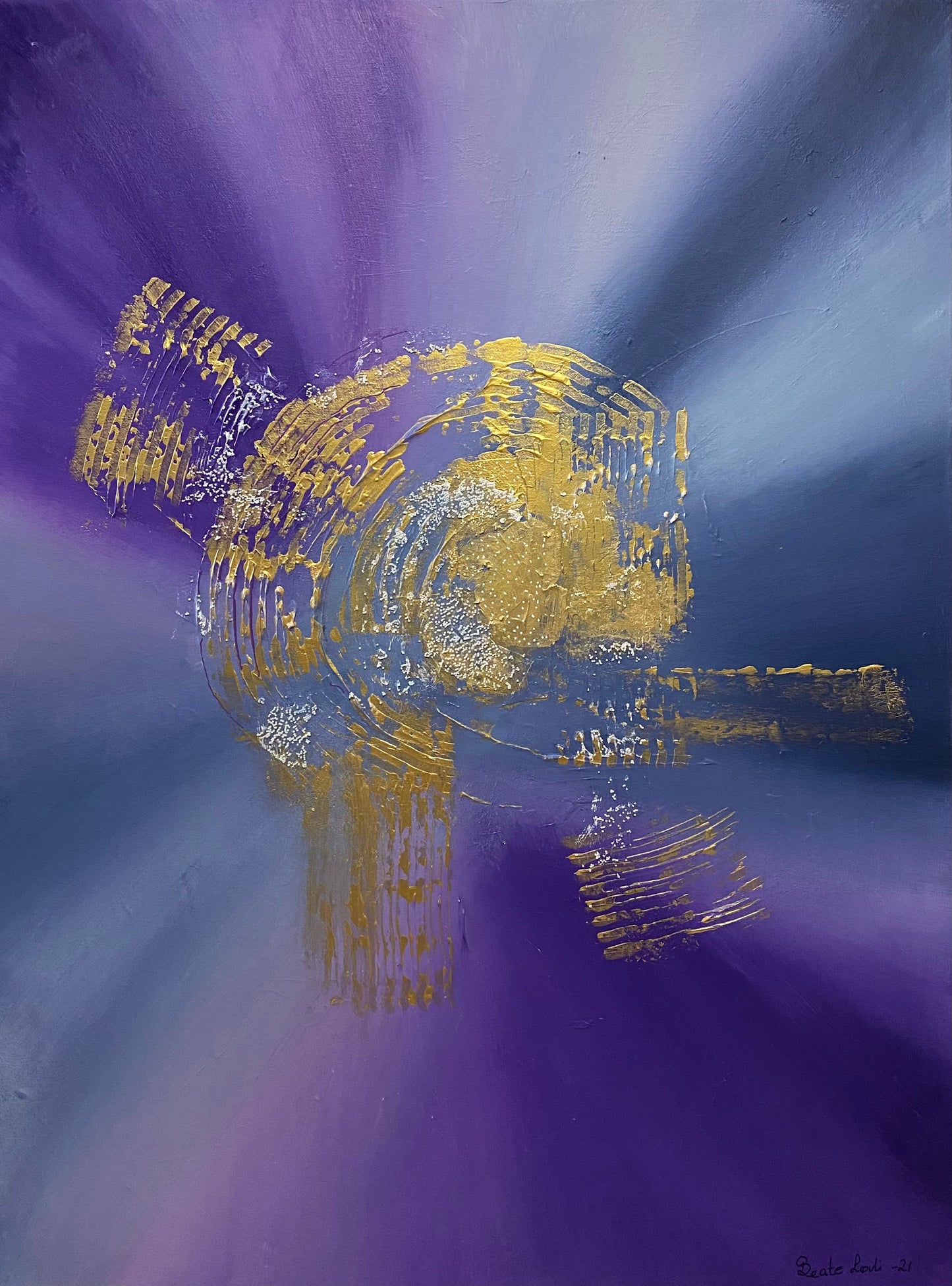 "Abstrakt akrylmaleri #19" 80x60 cm