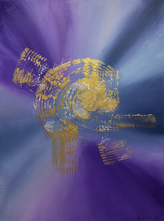 "Abstrakt akrylmaleri #19" 80x60 cm